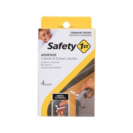 Safety 1St/Dorel 4PK Adhes Cabinet Latch HS310